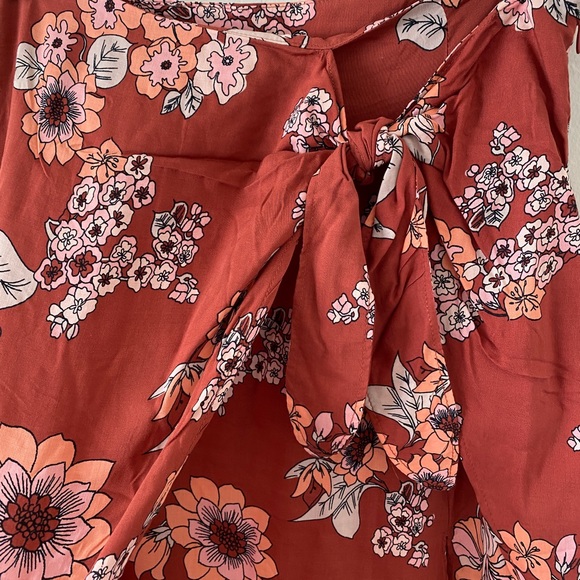 Free People Floral Wrap Midi Skirt NWT - Picture 9 of 14